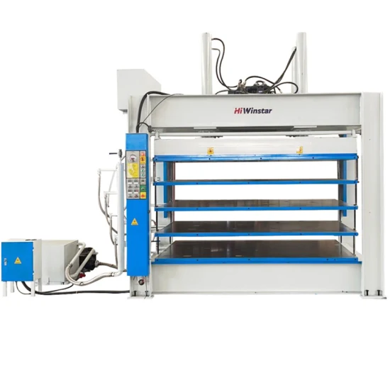 Machine hydraulique de presse à chaud de peau de porte de travail du bois de Mh3848*4 pour le contreplaqué
