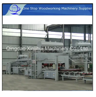 Ligne de production automatique de presse à chaud de stratification de mélamine à cycle court/prix de la ligne de production de MDF en Chine Taille de la machine de presse à chaud en bois 8X4 pieds Machines MDF brut (HDF)